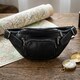 Мужская поясная сумка-бананка Tony Perotti Italico 8018 nero (90623) Черная фото