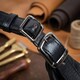 Мужская поясная сумка-бананка Tony Perotti Italico 8018 nero (90623) Черная фото