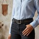 Мужской джинсовый ремень Tony Perotti 0840 nero (90337) Черный фото