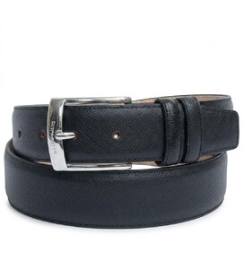 Мужской ремень из натуральной кожи Tony Perotti 2860 nero (90341) Черный фото