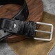 Мужской брючный ремень Tony Perotti из натуральной кожи 572/35 NERO (90355) Черный фото