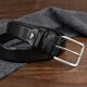 Мужской брючный ремень Tony Perotti из натуральной кожи 573/35 NERO (90357) Черный фото