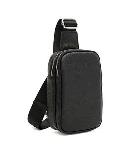 Жіночий шкіряний рюкзак через плече Borsa Leather K17107bl-black