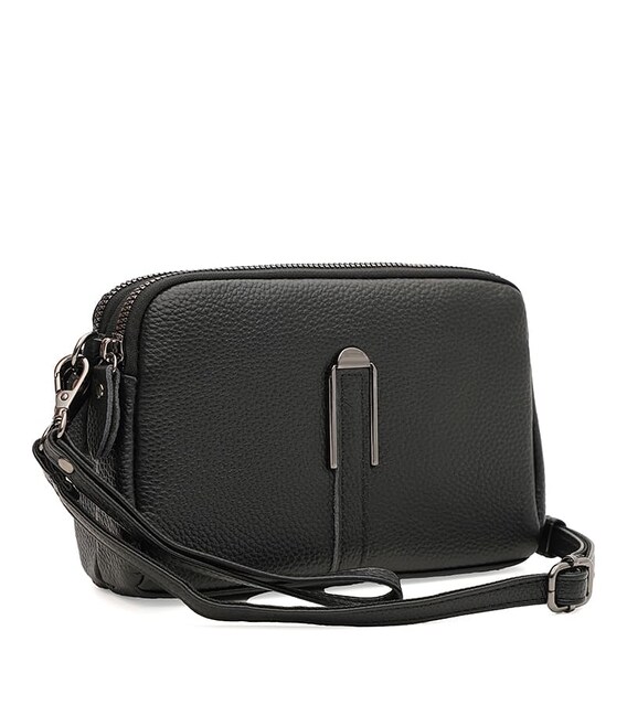 Жіноча шкіряна сумка Borsa Leather K188084bl-black