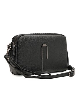 Женская кожаная сумка Borsa Leather K188084bl-black