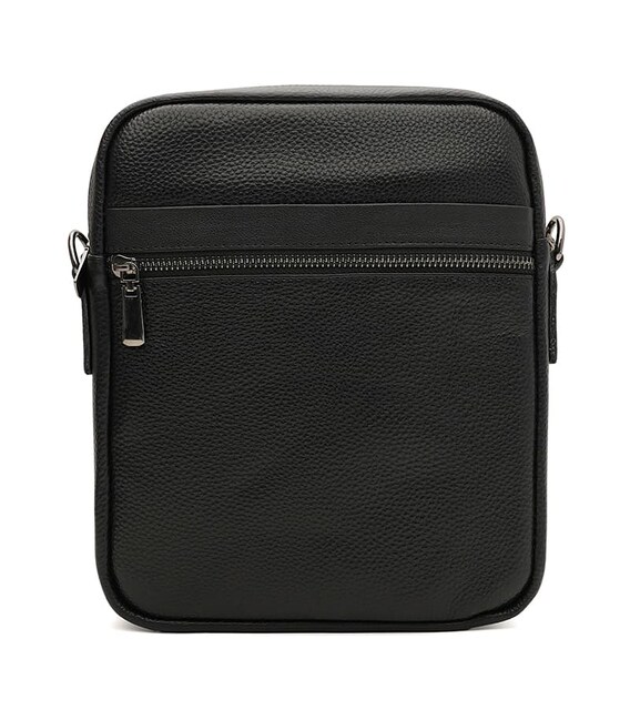 Чоловіча шкіряна сумка Borsa Leather K18112bl-black