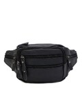 Чоловіча шкіряна сумка на пояс Borsa Leather K1429f-black