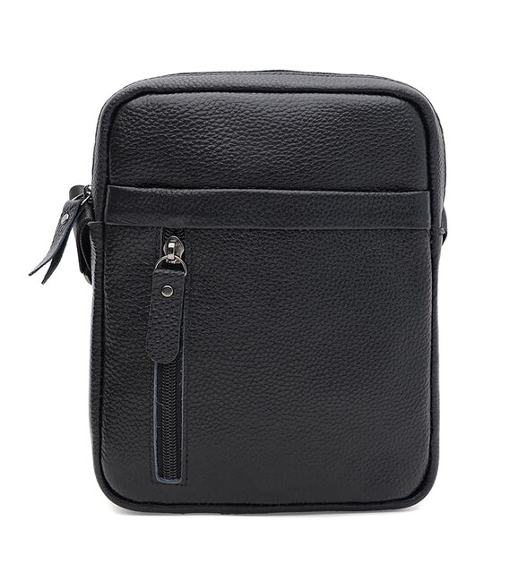 Чоловіча шкіряна сумка Borsa Leather K1266-2bl-black