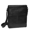 Чоловіча шкіряна сумка на плече Borsa Leather K18168-black
