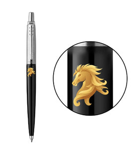 Ручка кулькова Parker JOTTER Originals ZODIAC Black CT BP Золотий кінь 15632_Z5030u - фото