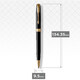 Набор Parker SONNET Black Lacquer GT BP (шариковая ручка + чехол) фото