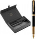 Набір Parker SONNET Black Lacquer GT FP18 F (перова ручка + шкір.чохол) - фото