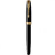 Набір Parker SONNET Black Lacquer GT FP18 F (перова ручка + шкір.чохол) - фото