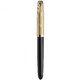 Набор Parker PARKER 51 Deluxe Black GT FP18 F (перьевая ручка + кож.чехол) фото