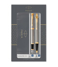 Набор ручек Parker IM Brushed Metal GT FP+BP (перьевая + шариковая)