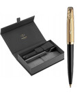 Набор Parker PARKER 51 Deluxe Black GT BP (шариковая ручка + кож.чехол)