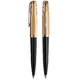 Набор Parker PARKER 51 Deluxe Black GT BP (шариковая ручка + кож.чехол) фото