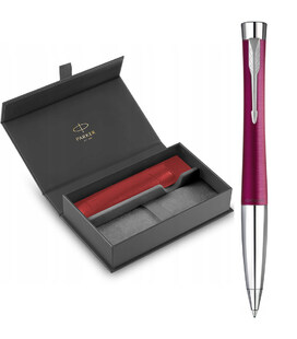 Набор Parker URBAN Vibrant Magenta CT BP (шариковая ручка + чехол красный) фото
