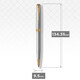 Набор Parker SONNET Stainless Steel GT BP (шариковая ручка + чехол) фото