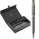 Набор Parker SONNET Cisele Silver GT BP (шариковая ручка + кож.чехол) фото