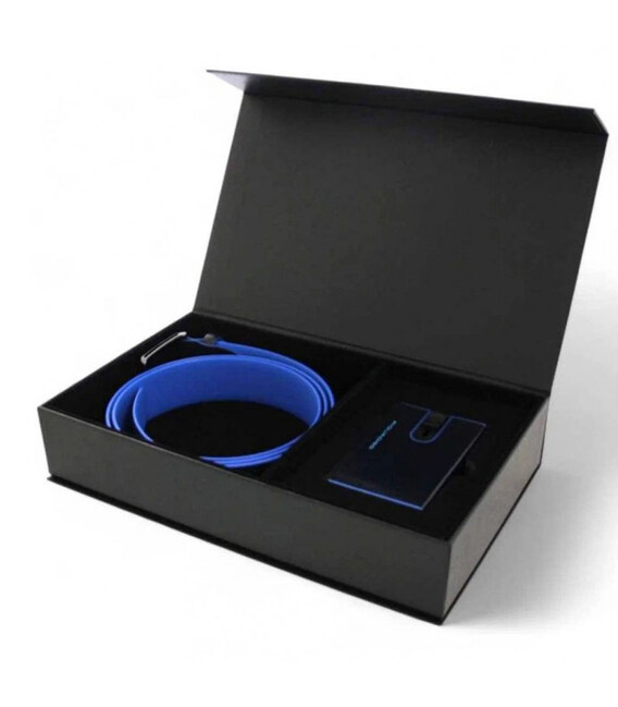 Подарунковий набір Piquadro Blue Square (B2) Black CUBOX15B2R_N - фото