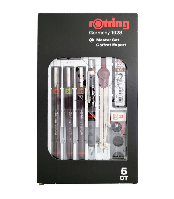 Подарунковий набір Rotring Набор Isograph Master-Set (0,1/0,3/0,5)+PCL/0,5+аксес. S0699420 - фото