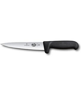 Універсальний ніж для м'яса Victorinox FIBROX 16см чорн.Safety Grip 5.5603.16M - фото