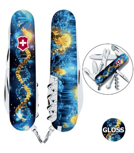 Складаний ніж Victorinox CLIMBER UKRAINE ДНК Українця 1.3703.3.T3270pw - фото