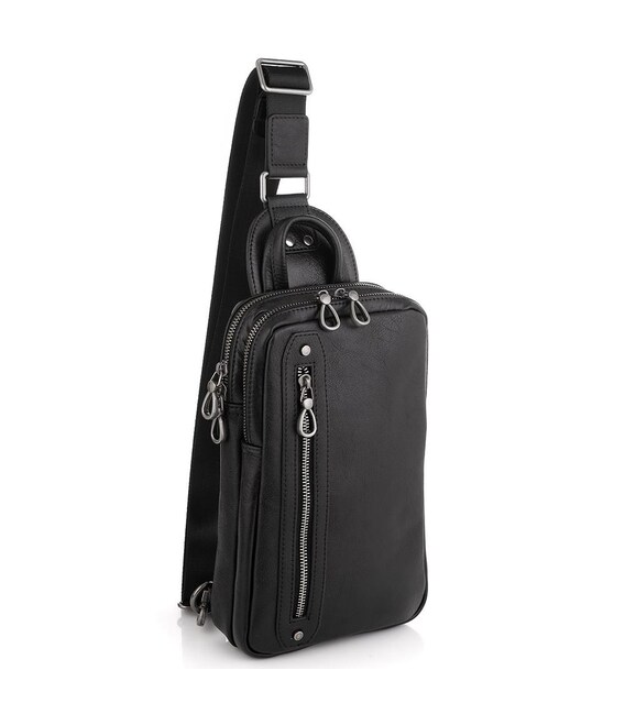 Сумка-слінг чоловіча шкіряна Tiding Bag 9801A