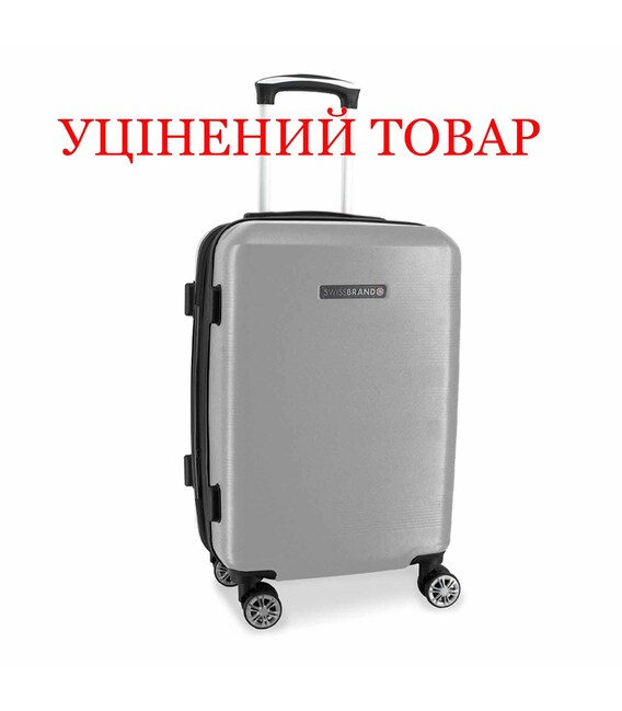 Чемодан Swissbrand Cardiff (M) Silver (SWB_LHCAR802M) Discounted фото