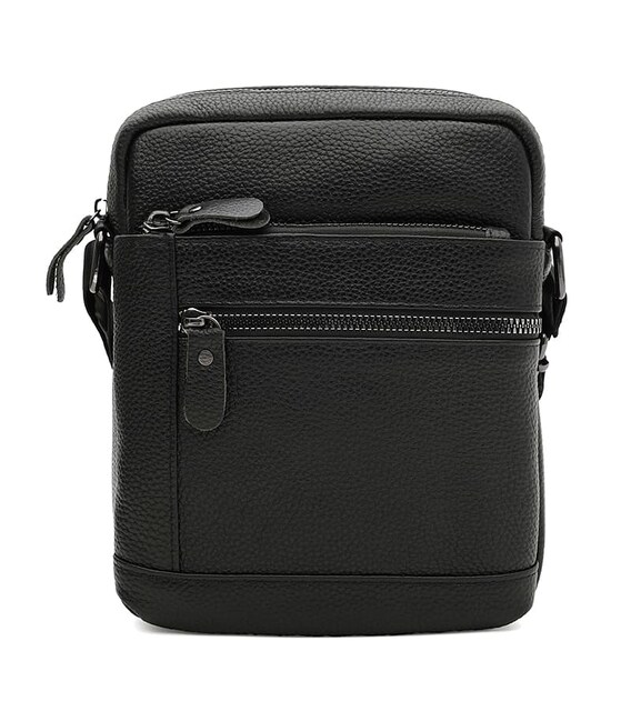 Мужская кожаная сумка Borsa Leather K18817bl-black