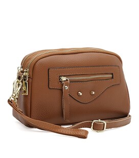 Женская кожаная сумка Borsa Leather K11670gi-ginger