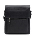 Мужская кожаная сумка через плечо Borsa Leather K1608-1bl-black