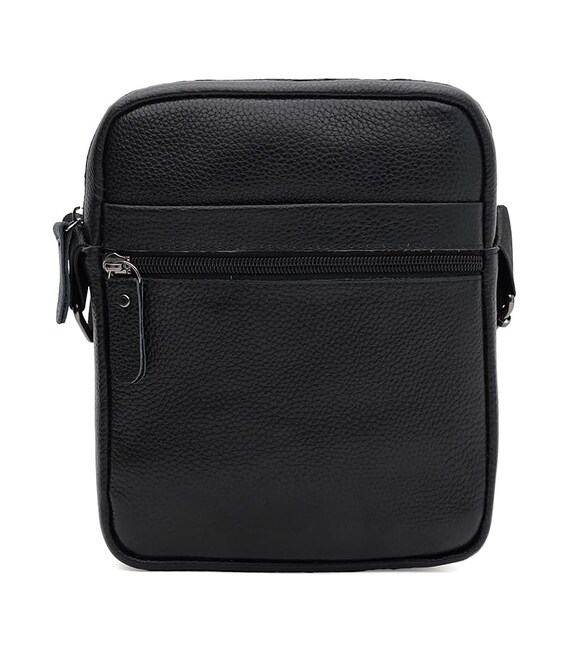 Мужская кожаная сумка Borsa Leather K1266-3bl-black