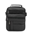 Мужская кожаная сумка Borsa Leather K16683-3bl-black