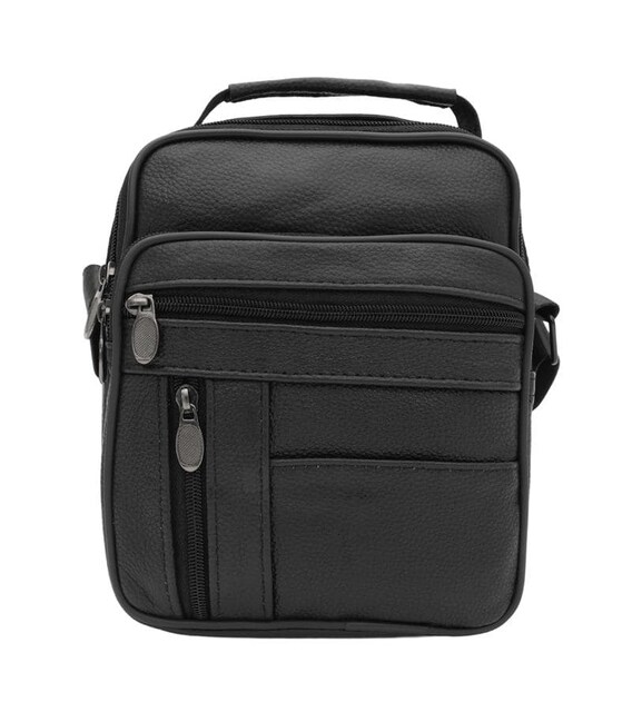 Мужская кожаная сумка Borsa Leather K16683-2bl-black фото
