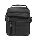 Мужская кожаная сумка Borsa Leather K16683-2bl-black