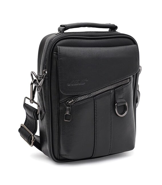 Мужская кожаная сумка Ricco Grande T1DLUX1bl-black - фото
