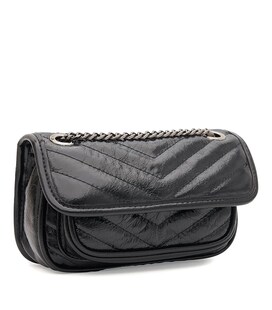 Женская кожаная сумка Borsa Leather K1k0265bl-black