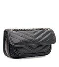 Женская кожаная сумка Borsa Leather K1k0265bl-black