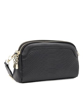 Женская кожаная сумка Borsa Leather K12237bl-black