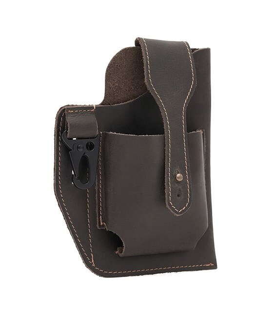 Кожаная сумка на пояс для смартфона Borsa Leather K19800co-brown