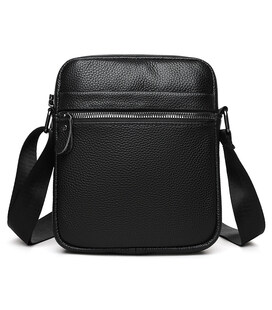 Сумка через плечо кожаная мужская Borsa Leather K18824bl-black
