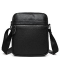 Сумка через плечо кожаная мужская Borsa Leather K18824bl-black