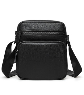 Сумка через плечо кожаная мужская Borsa Leather K18822bl-black