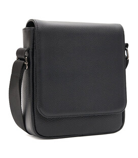 Сумка через плечо кожаная мужская Borsa Leather K18910bl-black
