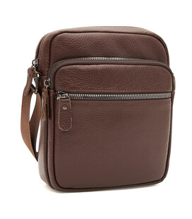 Сумка через плечо кожаная мужская Borsa Leather K19803-1L-brown