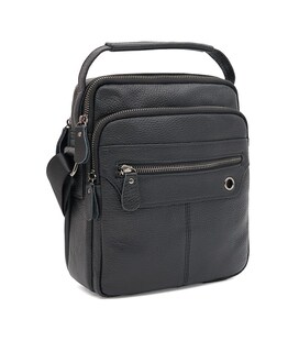 Мужская кожаная сумка Borsa Leather K12610D-black