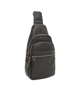 Мужской кожаный рюкзак через плечо Borsa Leather K18883bl-black