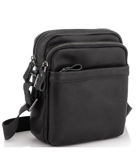 Чоловіча сумка через плече чорна Tiding Bag 6027A